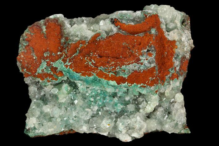Calcite Encrusted Fibrous Aurichalcite Crystals - Mexico #127244